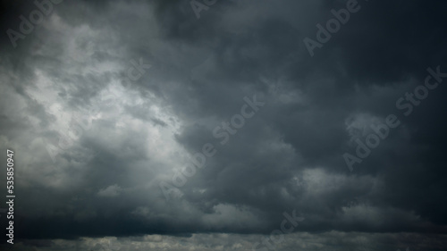 The sky with dark clouds for background