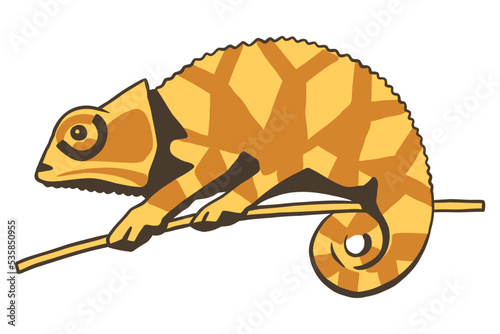 Chameleon lizard - vector illustration