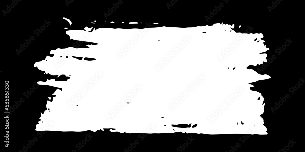 Fototapeta premium Rectangular banner hand painted with chalk