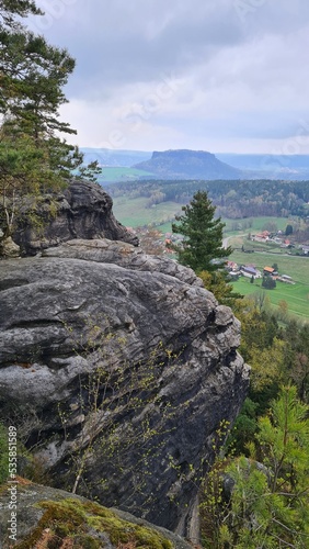 Rock face in the Elbe Sandstone Mountains photo