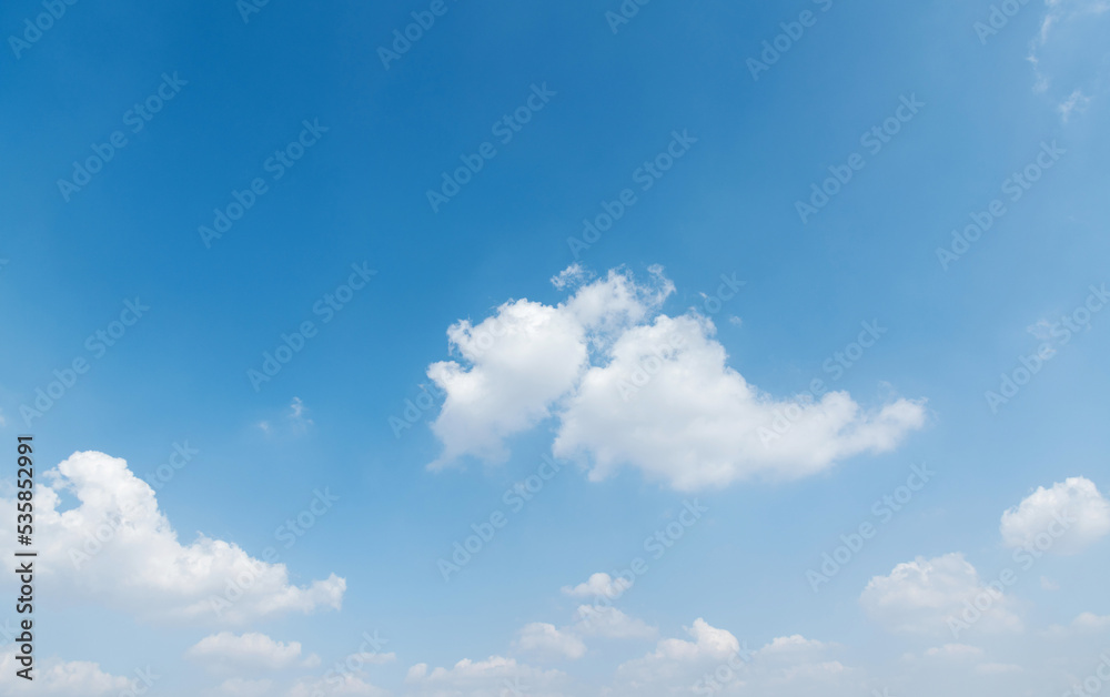 Beautiful blue sky with white clouds Beautiful blue sky with white clouds