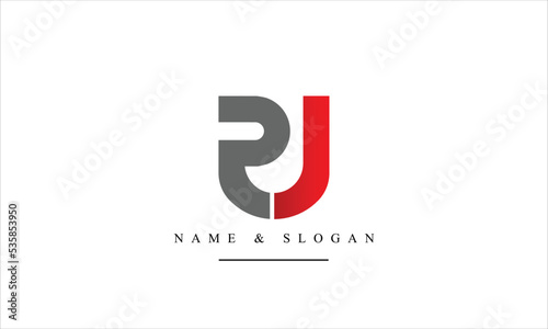 UP, PU, U, P abstract letters logo monogram