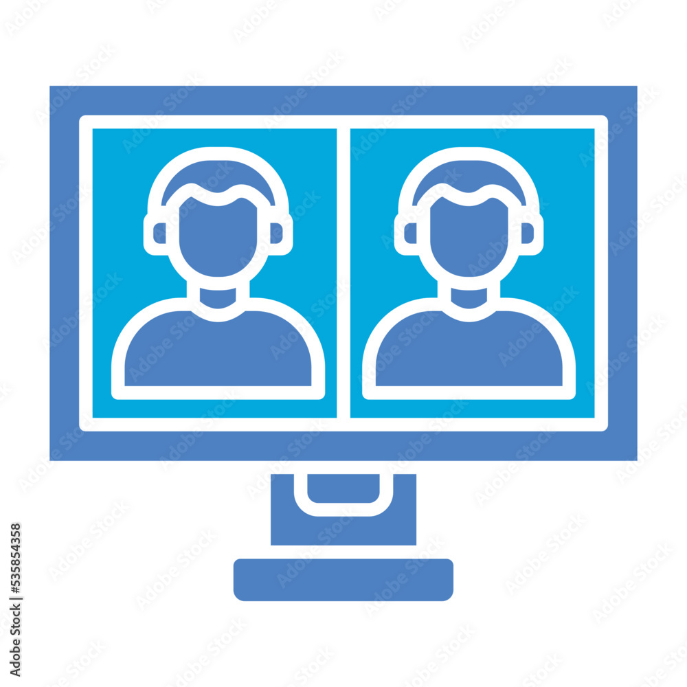 Video Call Glyph Two Color Icon Video Call Glyph Two Color Icon