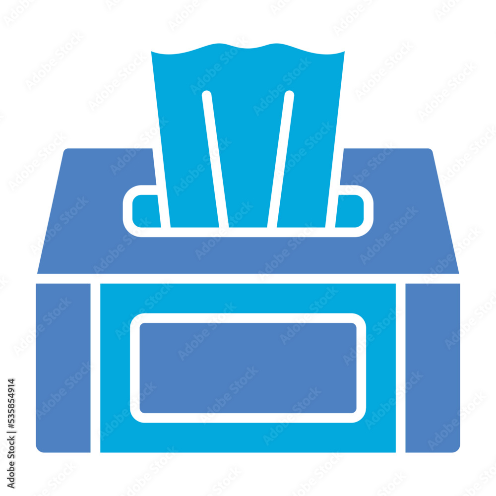 Tissue Box Glyph Two Color Icon Tissue Box Glyph Two Color Icon
