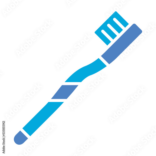 Toothbrush Glyph Two Color Icon