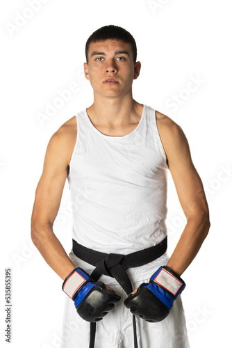 A Black Belt Teenage Boy Posing © Ben Gingell