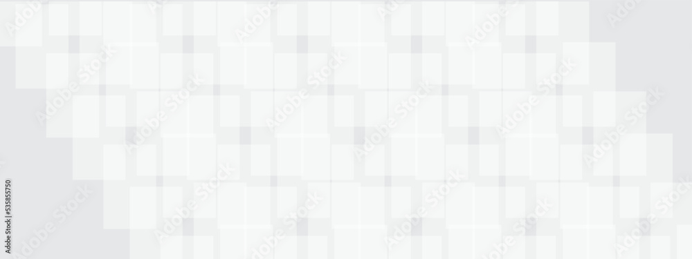 Abstract white and grey geometric overlapping square pattern, design of technology background with shadow. Vector illustration. You can use for add, poster, design artwork, template, banner, wallpaper Abstract white and grey geometric overlapping square pattern, design of technology background with shadow. Vector illustration. You can use for add, poster, design artwork, template, banner, wallpaper