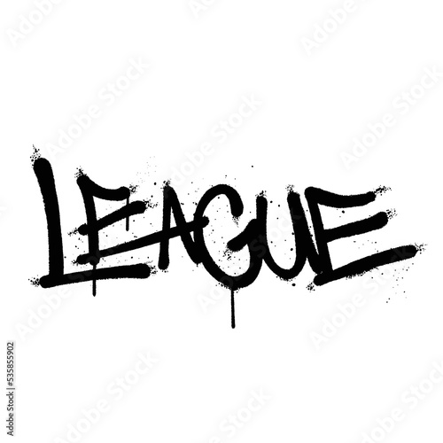 Graffiti spray paint Word League Isolated Vector