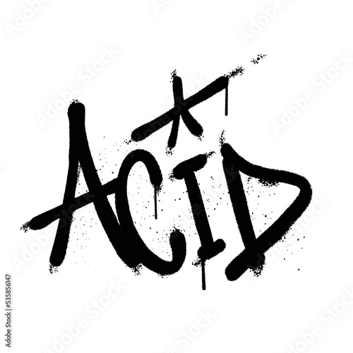 Graffiti spray paint Word Acid Isolated Vector