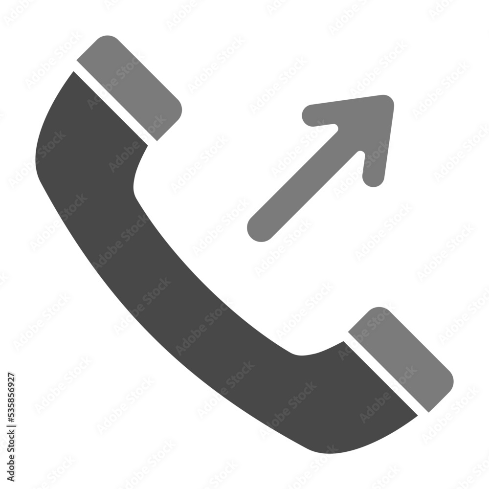 Outgoing Call Greyscale Glyph Icon Outgoing Call Greyscale Glyph Icon