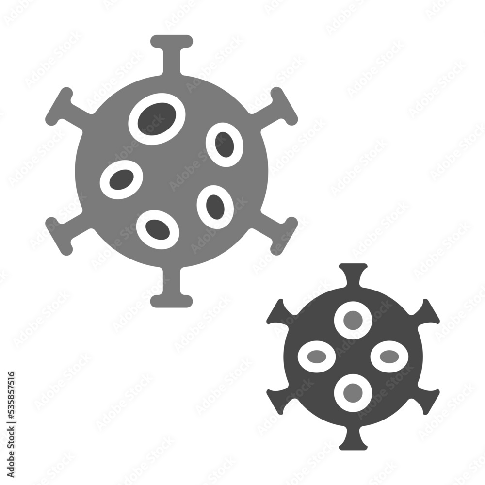 Obraz premium Virus Greyscale Glyph Icon