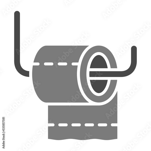 Toilet Paper Greyscale Glyph Icon