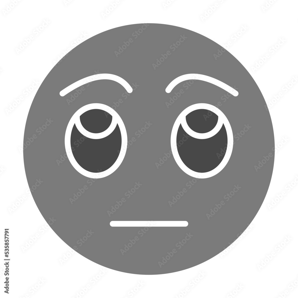 Rolling Eyes Greyscale Glyph Icon Rolling Eyes Greyscale Glyph Icon