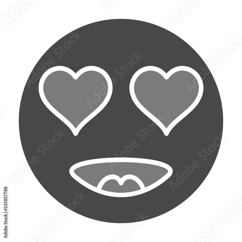 In Love Greyscale Glyph Icon