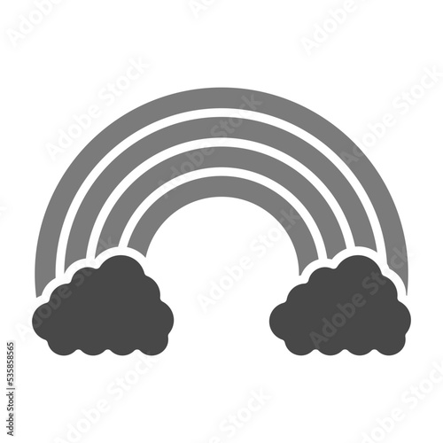 Rainbow Greyscale Glyph Icon