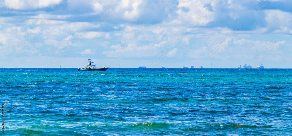 Boats yachts ship jetty beach in Playa del Carmen Mexico. Boats yachts ship jetty beach in Playa del Carmen Mexico.