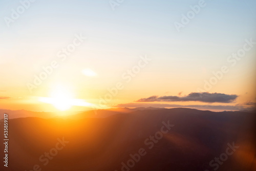 Beautiful sunset over the mountain © xy
