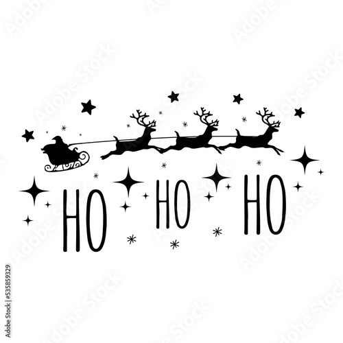 Foto ho ho ho, christmas greeting graphic design