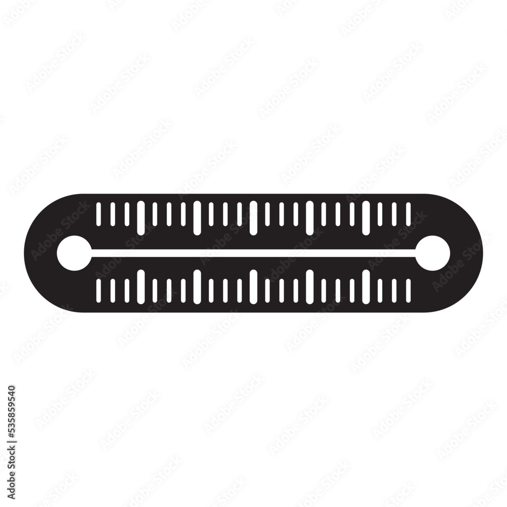 Ruller Stationery Icon Vector Illustration Ruller Stationery Icon Vector Illustration