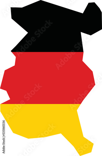 Simple flat blank vector flag map of the German regional capital city of GERA within the flag of GERMANY