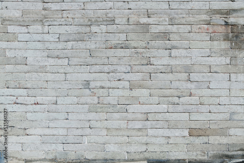 Close up of white brick wall
