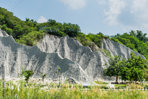 Badlands Geological landscape of Tianliao Moon World Scenic Area in Kaohsiung  Taiwan. it s famous for its similarity to the landscape of the Moon s surface.