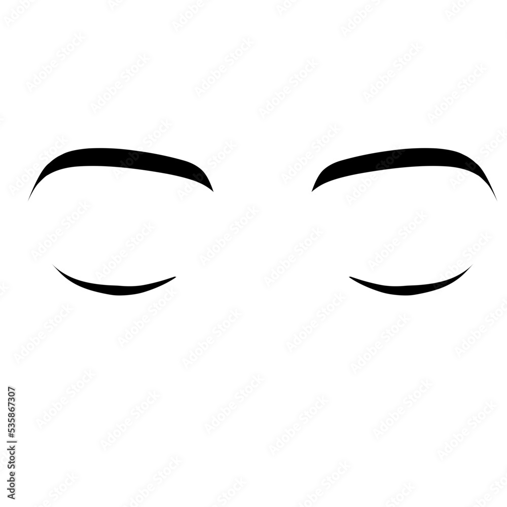 Eyebrow with eyes closed, Sleep eyes, Sleep cute Eyebrow with eyes closed, Sleep eyes, Sleep cute