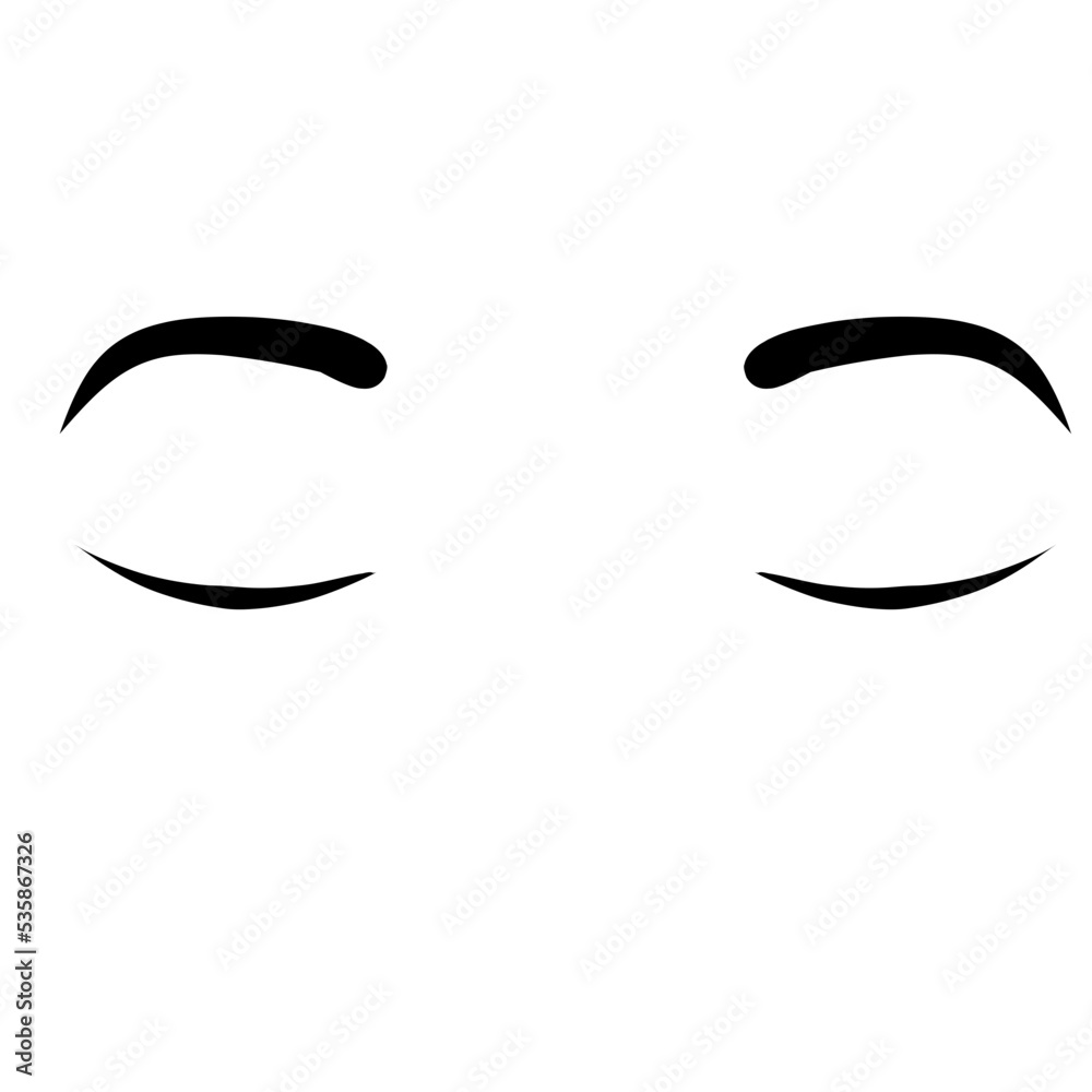 Eyebrow with eyes closed, Sleep eyes, Sleep cute Eyebrow with eyes closed, Sleep eyes, Sleep cute