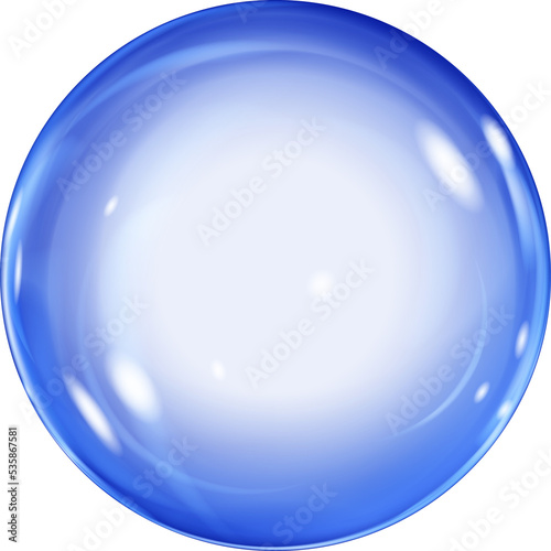 Big blue sphere with glares