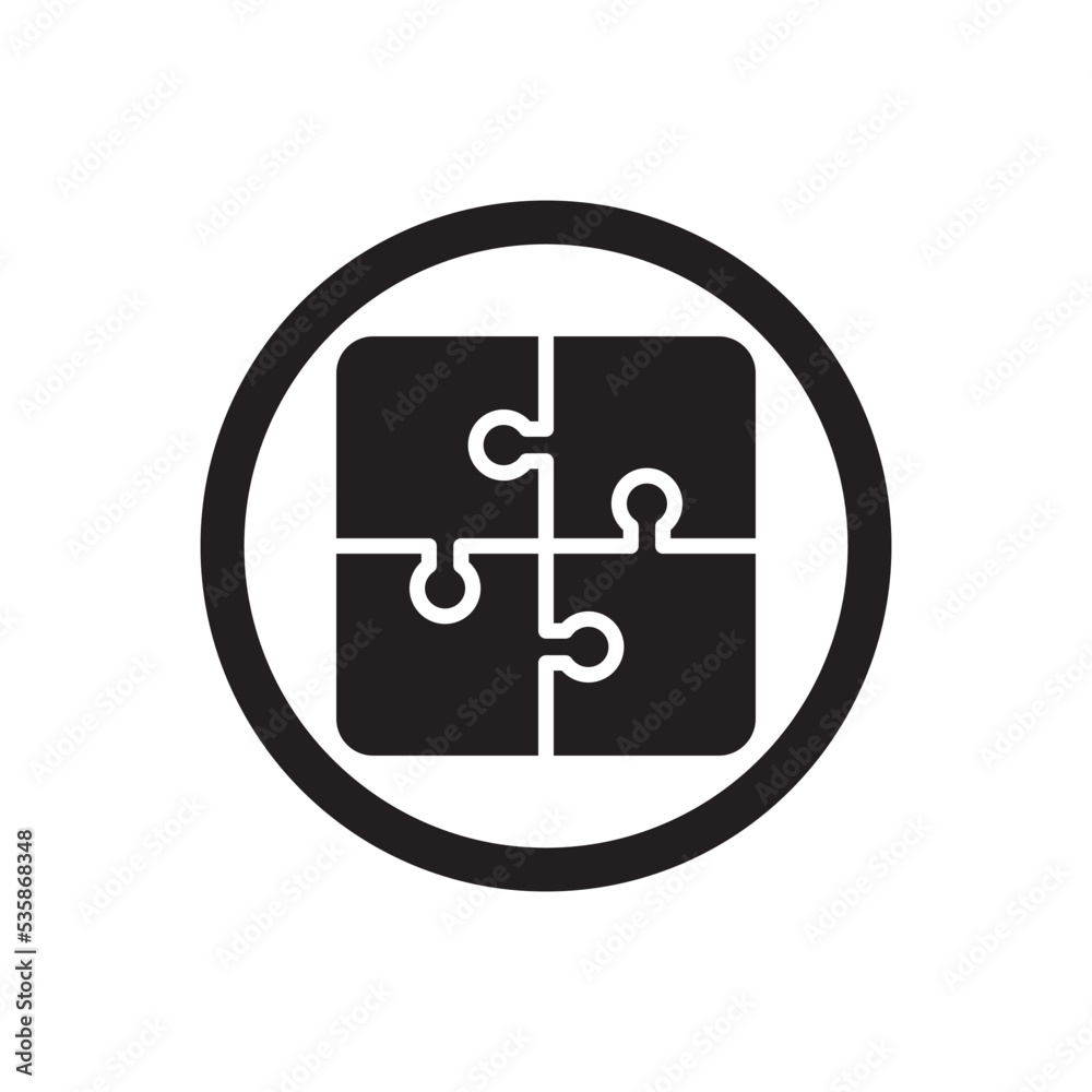 Puzzle Icon Vector Illustration in Trendy Flat design Puzzle Icon Vector Illustration in Trendy Flat design