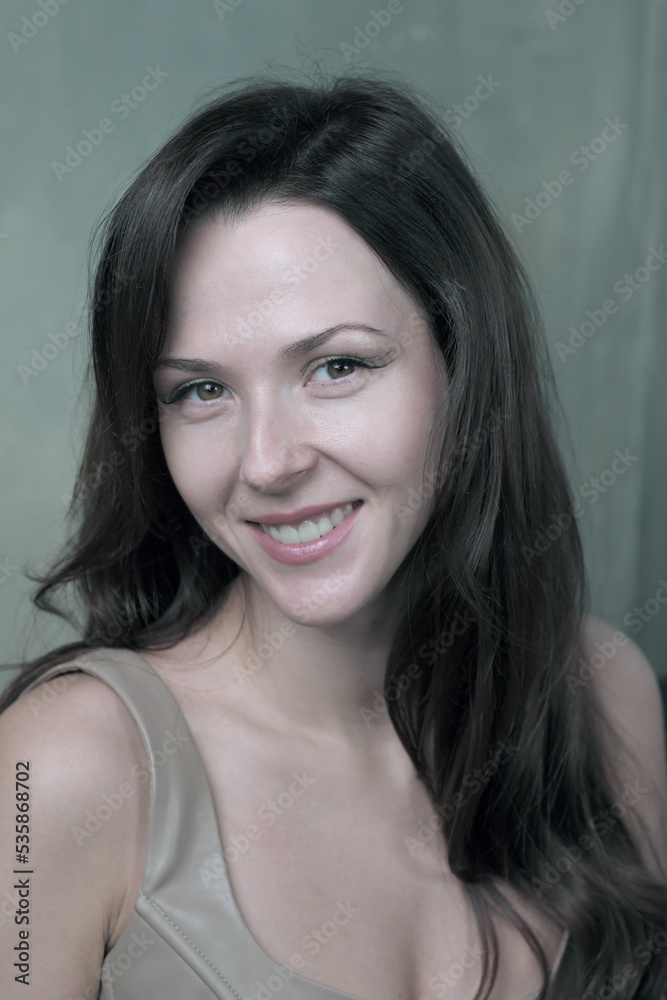 Portrait of a young attractive brunette girl Portrait of a young attractive brunette girl