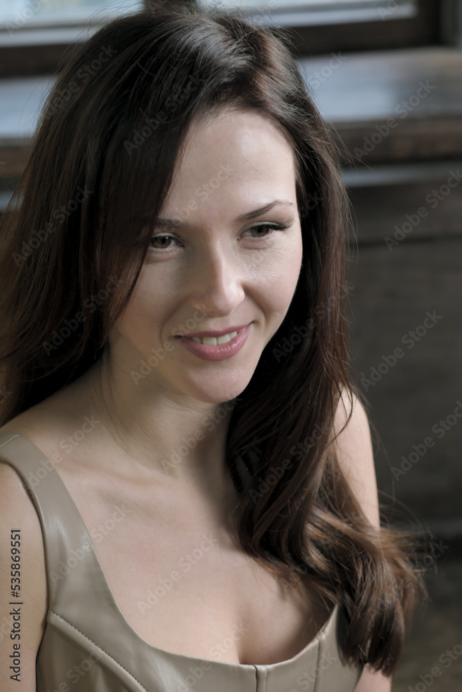 Portrait of a young attractive brunette girl Portrait of a young attractive brunette girl