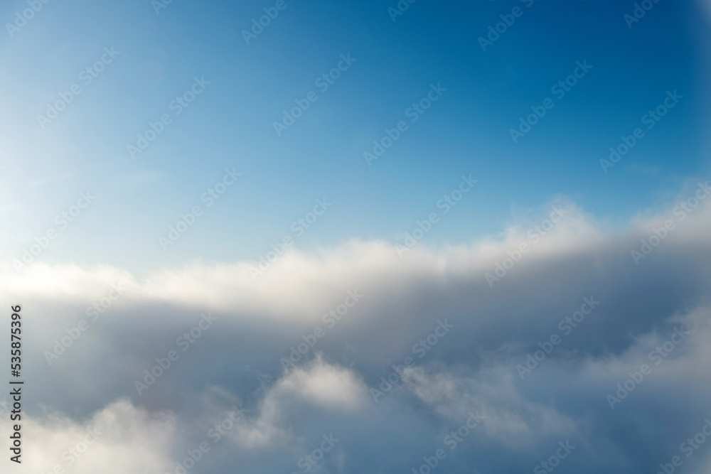 Blue sky and white cloud on sunny day