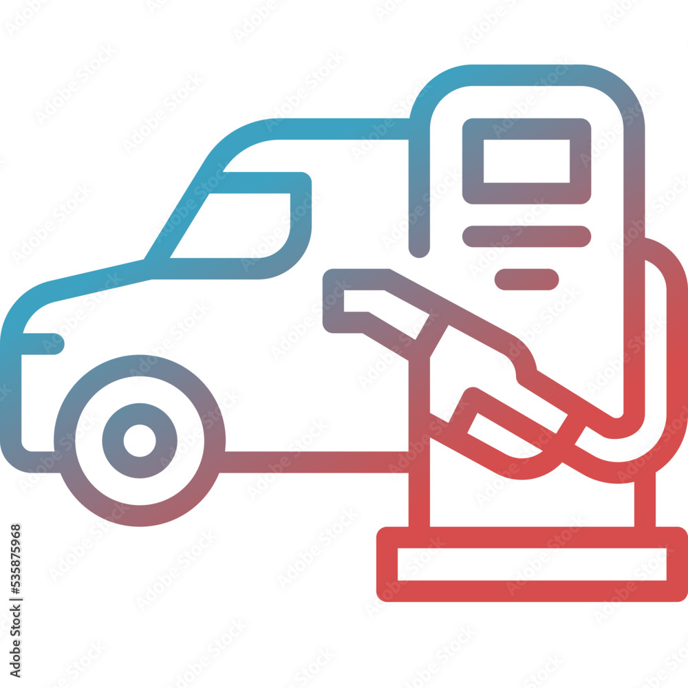refilling gradient line icon refilling gradient line icon