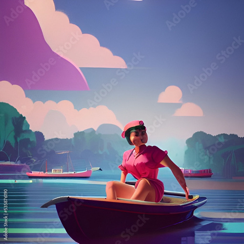 Woman illustrated in a special way