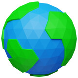 3d earth planet icon illustration