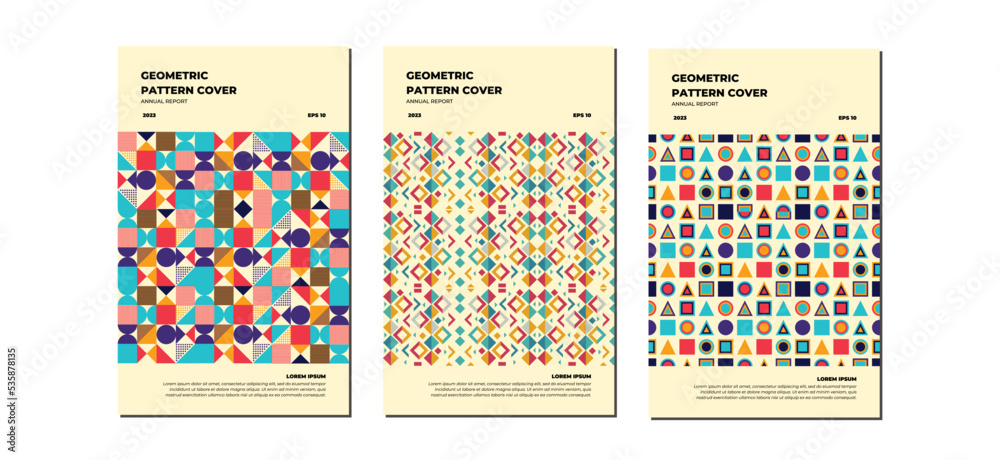 Simple brand book for company identity vector design layout collection. Modern mosaic shapes corporate brochure illustration set. EPS10 Simple brand book for company identity vector design layout collection. Modern mosaic shapes corporate brochure illustration set. EPS10