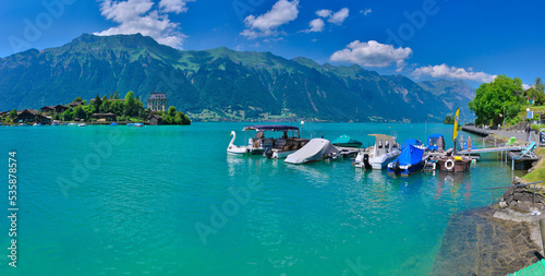 Interlaken lake, Switzerland in mid of summer