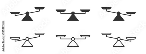 Scale icon set. Simple design. Vector illustration.