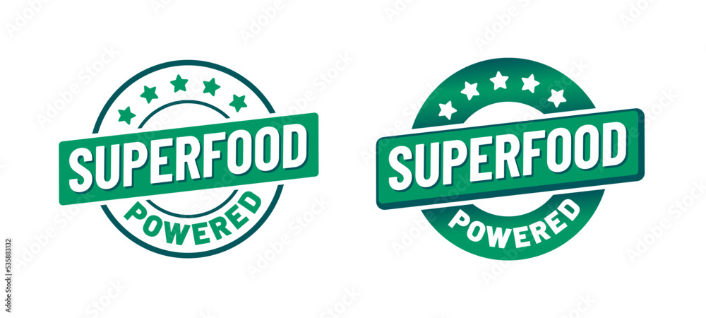 Superfood vector icon stamp badge