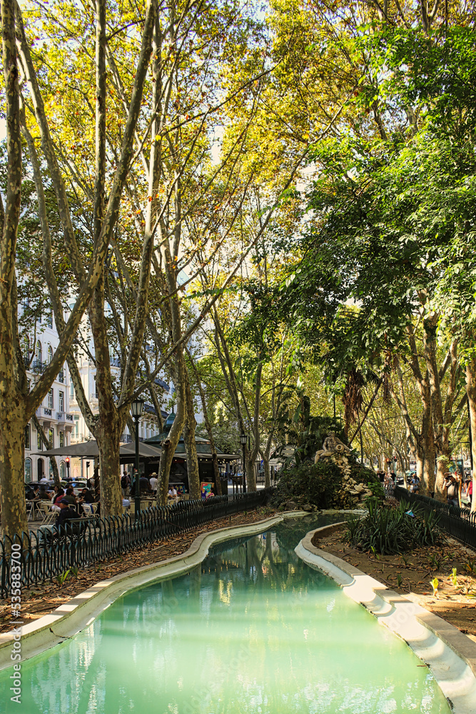 Liberdade avenue in the center of Lisbon