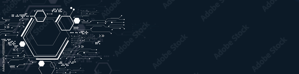 Fototapeta premium Abstract background of technology and science.
