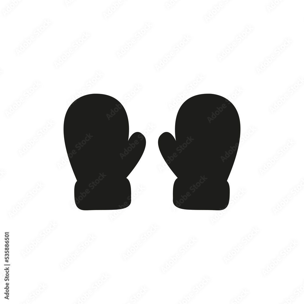 Winter mittens. Vector image. Winter mittens. Vector image.