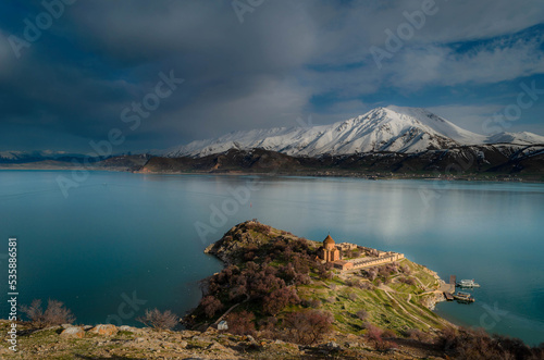 akdamar island and lake in the mountains