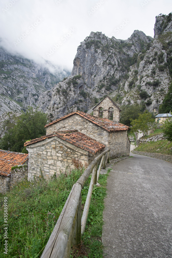 Camarmeña is an ancient village up the Picos de Europa European peaks in Asturias Spain