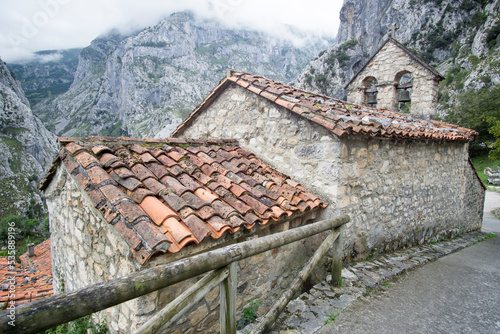 Camarmeña is an ancient village up the Picos de Europa European peaks in Asturias Spain photo