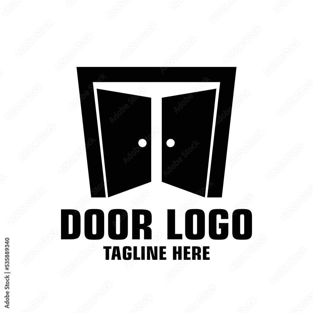 Door Logo Design Template Inspiration, Vector Illustration. Door Logo Design Template Inspiration, Vector Illustration.