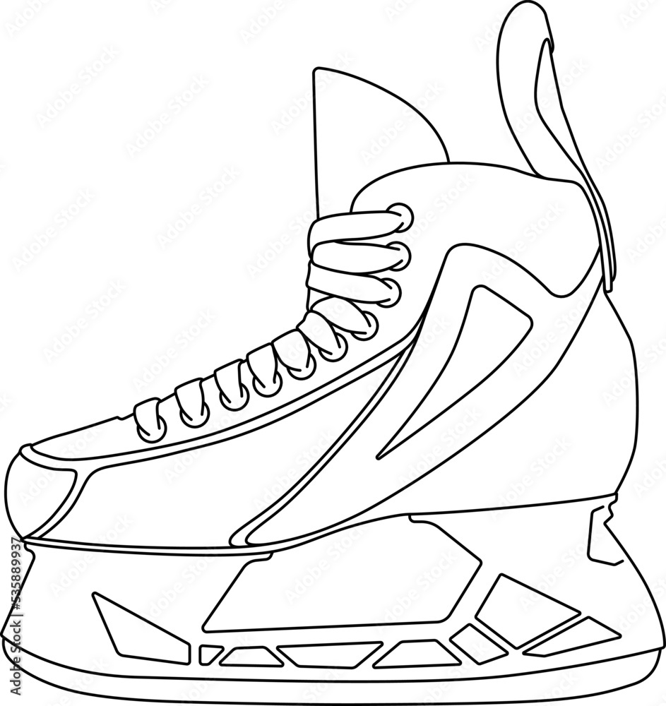 Vetor de Iceskate, Ice hockey skates, Ice hockey goaltender skate