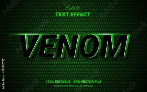 green venom editable 3d text effect