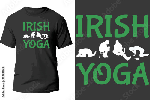 Irish yoga t shirt design.